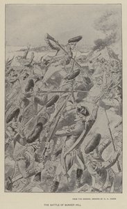 Die Schlacht von Bunker Hill (Lithografie)