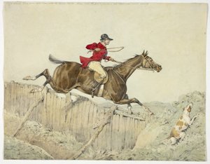 Reiter mit rosa Mantel