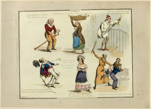 Tafel aus Illustrationen zu beliebten Liedern von Henry Alken