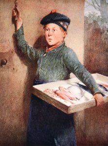 Der Ruf des Fischhändlers (Aquarell auf Papier)