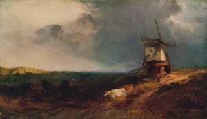 Landschaft mit Windmühle, 19. Jahrhundert, 1917