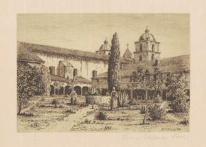 Garten, Mission Santa Barbara, 1888 von Henry Chapman Ford