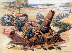 370 Mörser im Einsatz, 1918, 1926