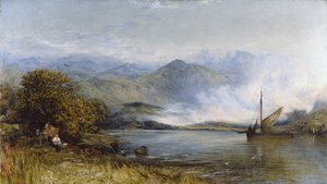 Gerade angekommen mit der Schaluppe (im Conway Valley, Nordwales) von Henry Clarence Whaite