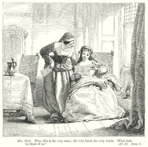 Die lustigen Weiber von Windsor (Gravur) von Henry Courtney (after) Selous