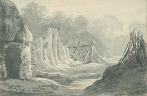 Lichfield - Edial: Sepia-Waschzeichnung, undatiert [1788-1855] von Henry Curzon Allport