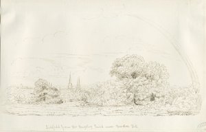Lichfield - Nordansicht (fern) von Henry Curzon Allport