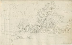 Stonnall Kirche: Federzeichnung, 20. Juni 1813 von Henry Curzon Allport