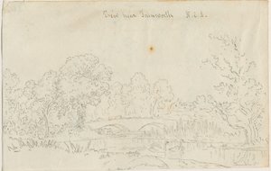 Tamworth - Brücke: Federzeichnung, undatiert [1788-1855] von Henry Curzon Allport