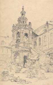 Die Veranda der Halle des Haute Vielle Tour, Rouen von Henry Edridge