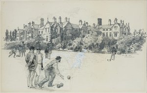 Cheadle Asylum vom Bowling Green