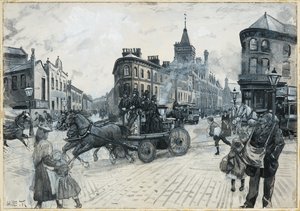 Die Kreuzung, Hulme: Ein Feueralarm von Henry Edward Tidmarsh