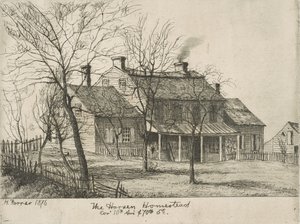 Das Harsen-Anwesen, Ecke 10th Avenue und 70th Street aus Szenen des alten New York, 1876