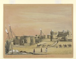 Teil der einheimischen Stadt Kurachee (Karachi), April 1851 von Henry Francis Ainslie