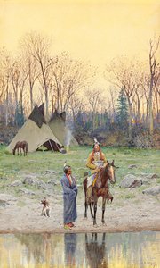 Indianer zu Pferd, 1899