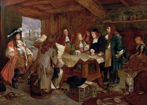 Ein Kriegsrat - Wilhelm, Prinz von Oranien und seine Helfer nach der Landung in Torbay, 5. November 1688