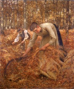 Farn sammeln, ca. 1899