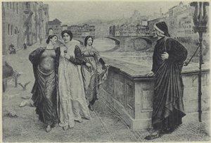 Dante und Beatrice (Photogravur) von Henry Holiday