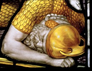 Krieger (Detail), Engel des Gerichts Fenster von Henry Holiday
