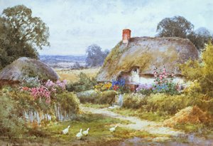 Ein Cottage im Sommer