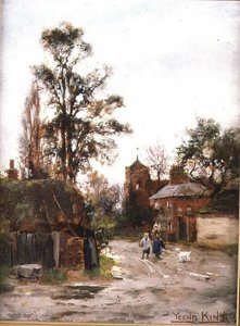 Auf dem Weg ins Dorf von Henry John Yeend King