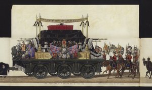 Teil der Panoramadarstellung des gesamten Trauerzugs von Arthur, Herzog von Wellington von Henry Jr and Sala Alken