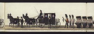 Teil der Panoramadarstellung des gesamten Trauerzugs von Arthur, Herzog von Wellington