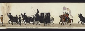 Teil der Panoramansicht des gesamten Trauerzugs von Arthur, Herzog von Wellington
