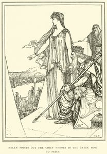 Helena zeigt Priamos die wichtigsten Helden im griechischen Heer von Henry Justice Ford