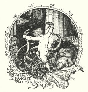 Wie Baby Herakles zwei mörderische Schlangen erwürgte von Henry Justice Ford