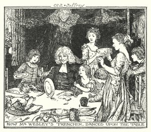 Wie Mr. Wesleys Teller auf dem Tisch tanzte (Lithografie) von Henry Justice Ford