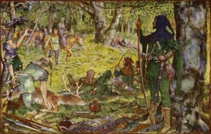 Wie der König, verkleidet als Abt, Robin unter dem grünen Baum besuchte