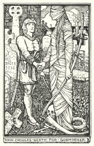 Johannes wählt den Tod als Patin (Lithografie) von Henry Justice Ford