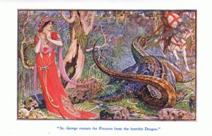 St. Georg rettet die Prinzessin vor dem schrecklichen Drachen, 1912
