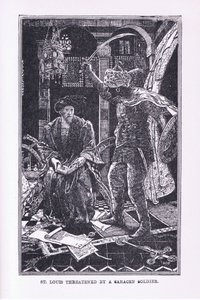 St. Ludwig wird vom Sarazenen-Soldaten bedroht, 1912 von Henry Justice Ford