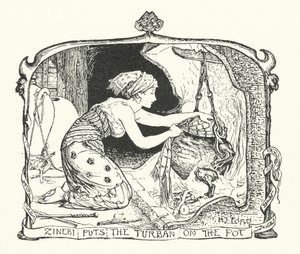 Zinebi setzt den Turban auf den Topf von Henry Justice Ford