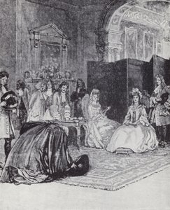 Bischof Burnet verkündet den Thronantritt von Königin Anne von Henry Marriott (after) Paget