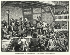 Aufführung von William Shakespeares Stück Ein Sommernachtstraum zu Lebzeiten des Dramatikers von Henry Marriott (after) Paget