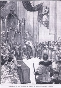 Krönung des Kaisers von Österreich zum König von Ungarn, 1868 n. Chr. von Henry Marriott Paget