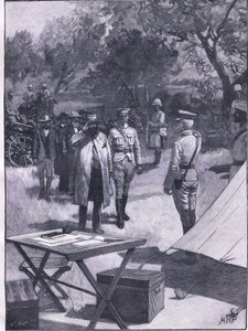 Cronjes Kapitulation, Illustration aus Cassells Geschichte Englands, 1900er Jahre