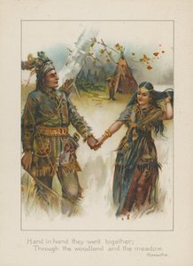 Hand in Hand gingen sie zusammen durch den Wald und die Wiese