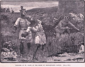 Heldentat von St. Clair bei der Belagerung von Bridgnorth Castle AD 1154