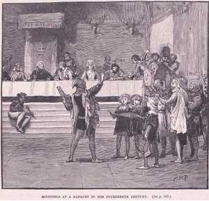Minnesänger bei einem Bankett im vierzehnten Jahrhundert von Henry Marriott Paget