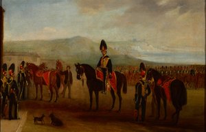 15. Die Husaren des Königs in Paradeaufstellung, um 1837