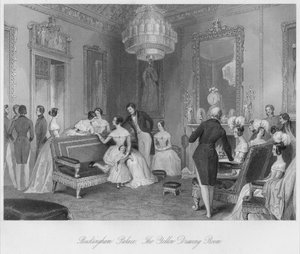Buckingham Palace. Der Gelbe Zeichensaal, um 1841