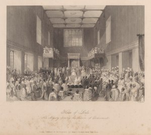 Ihre Majestät eröffnet die Parlamentssitzung von Henry Melville