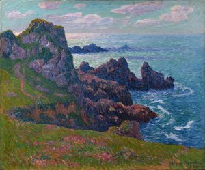 Ruhiges Wetter, Küste an der Pointe de Pern, Ushant
