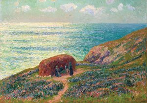 Seetangsammler in Moelan, Bretagne, 1900 von Henry Moret