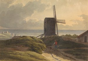 Windmühle an der Küste bei Hastings