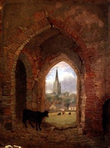 Blick durch den Torbogen des Cow Tower, Norwich von Henry Ninham